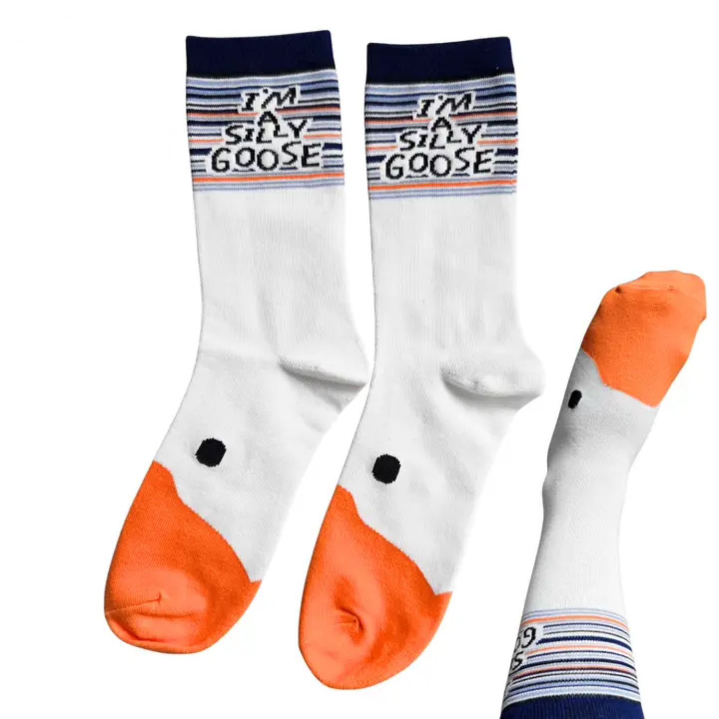 I Am A Silly Goose | Women's Funny Cotton Crew Socks
