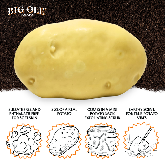Big Ole Potato - Potato Shaped Gag Gift Bar Soap