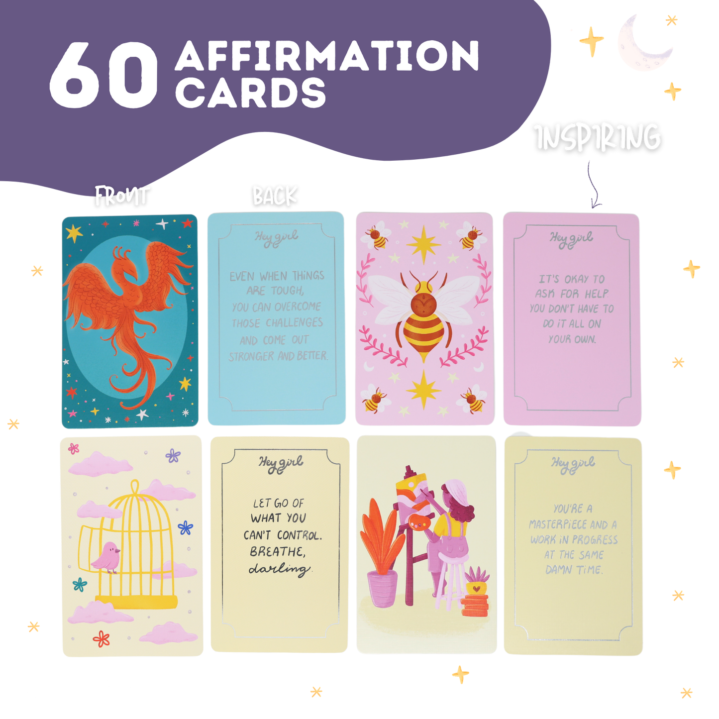 Hey Girl: Empowering & Sassy Affirmation Deck