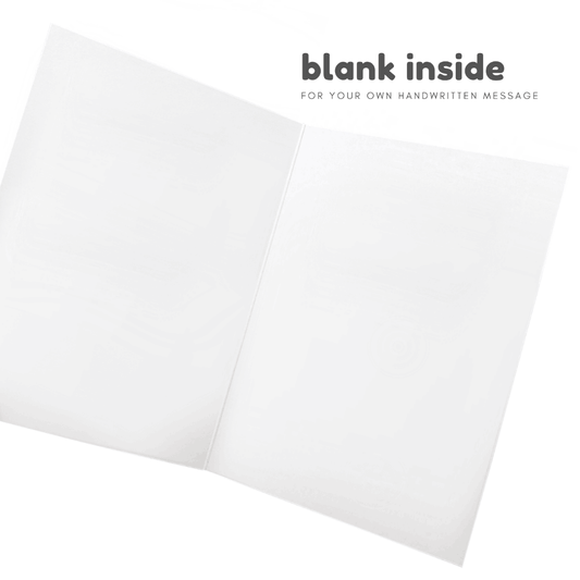 blank pages inside the card