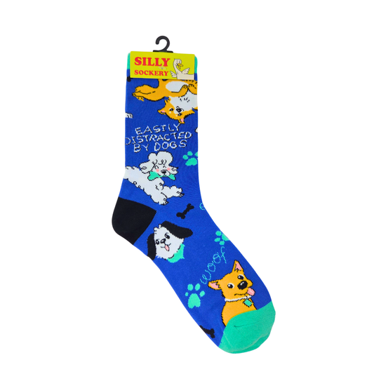 Easily Distracted By Dogs Socks - Silly Sockery