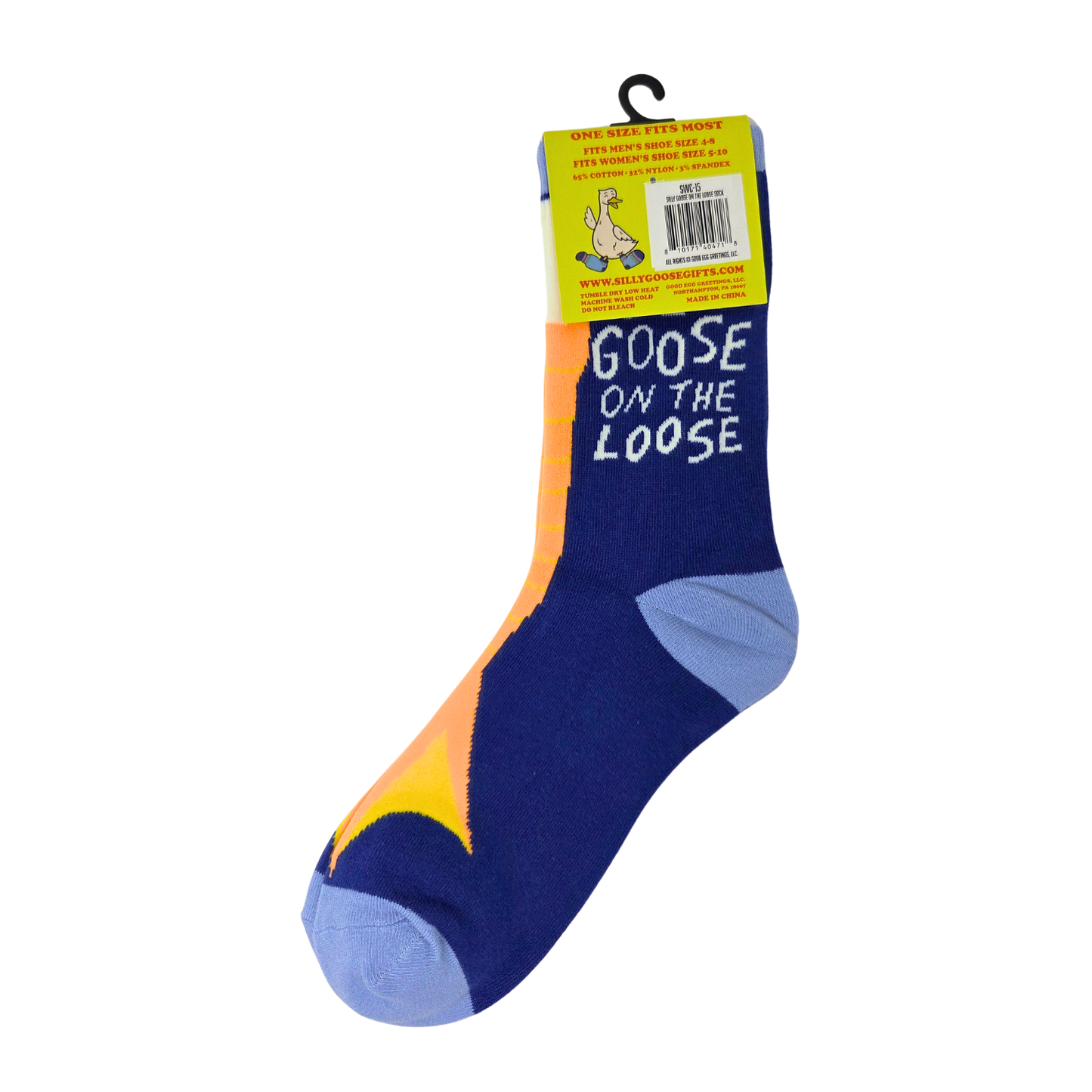 Silly Goose On The Loose | Women's Funny Cotton Crew Socks