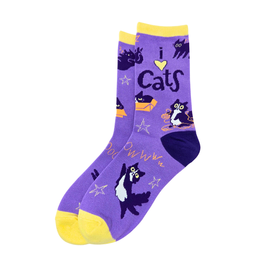 I Love Cats Socks - Silly Sockery