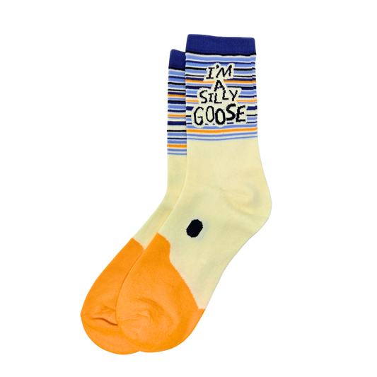 I Am A Silly Goose | Women's Funny Cotton Crew Socks