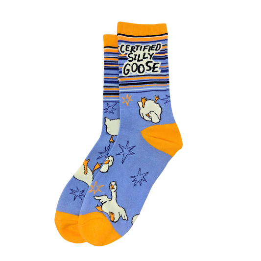 Certified Silly Goose Women's Funny Cotton Crew Socks